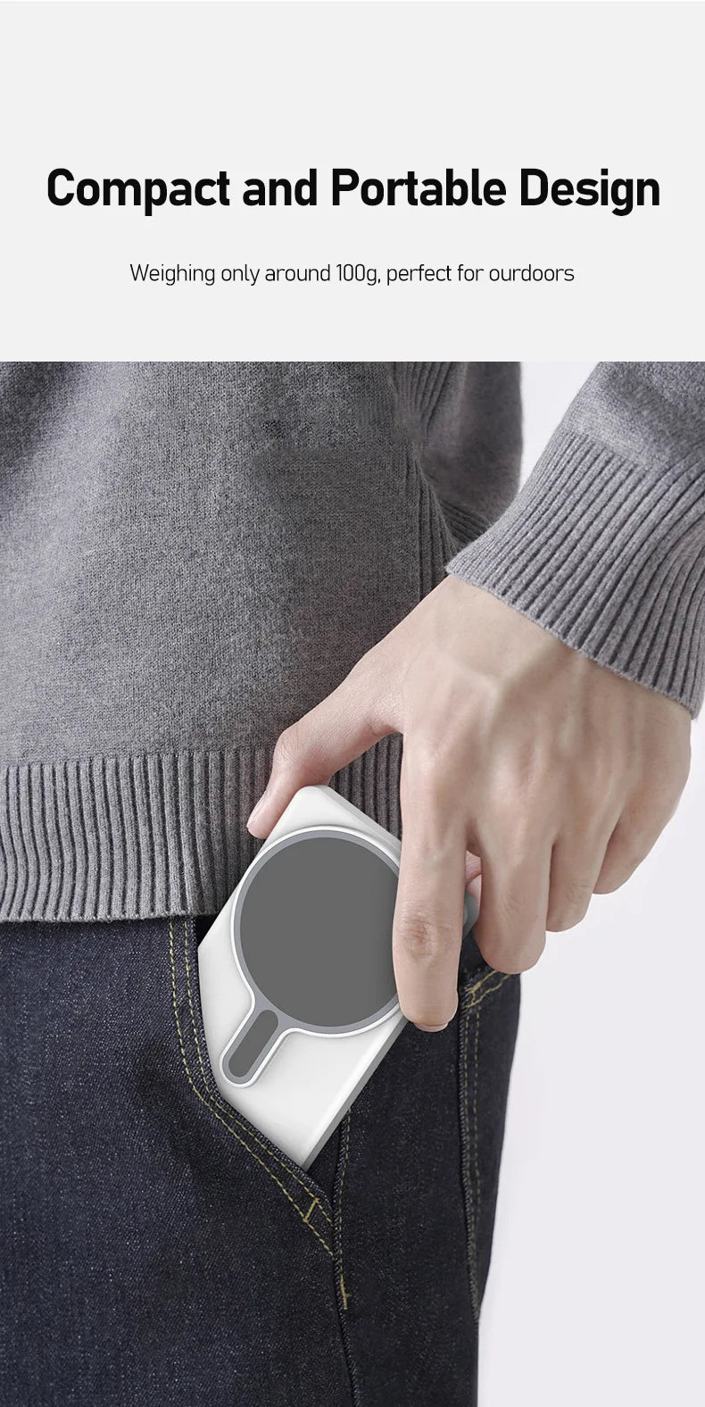 Smartphone Magnetic Monitor Screen Projector Phone Rear Camera Selfie For Vlog Live Stream Video Recording For Android iPhone