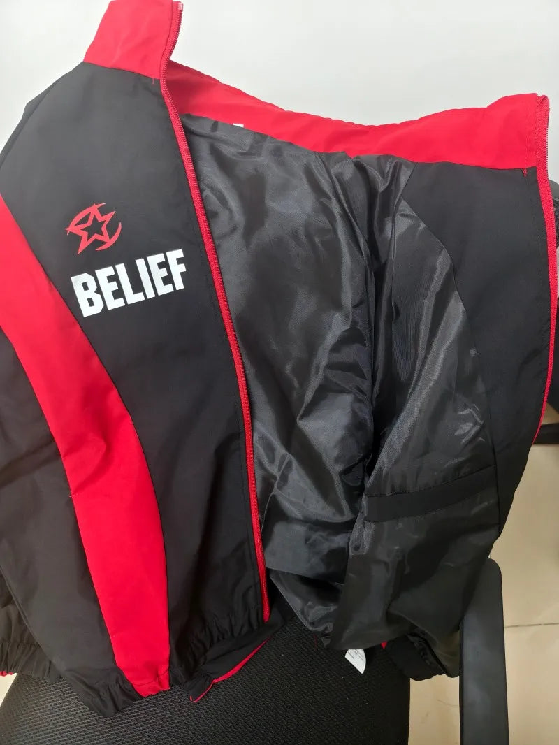 【Ready Stock】Retro Bomber Jacket For Men Racing Print Casual Loose Couple Windbreaker With Zipper