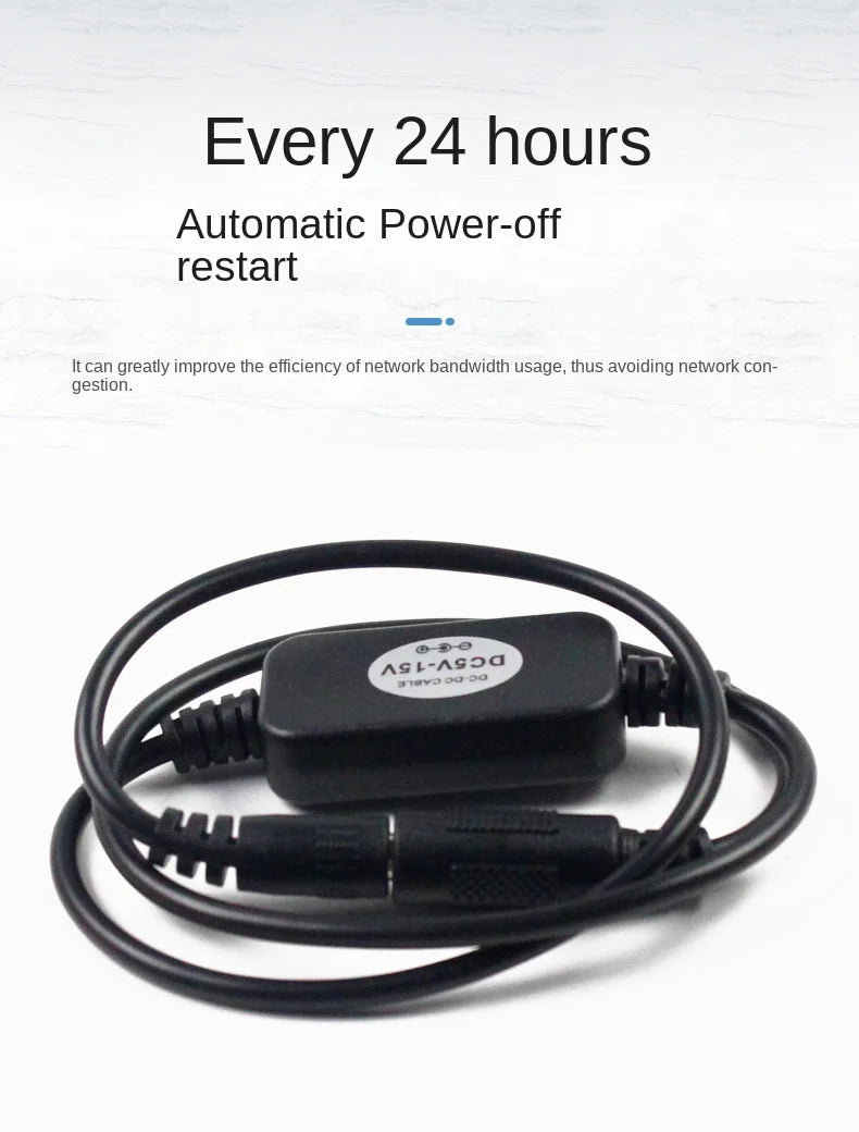 5.5*2.1 Router Timing Restart Controller Fully Automatic Timing Light Cat WiFi Power-Off Intelligent Reset Switch Connecting Wir