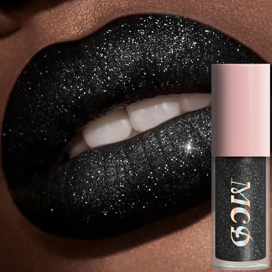8 Colors Metallic Shimmer Lip Glaze Glitter Liquid Lipstick High Pigmented Lip Tint Lip Gloss Korean Makeup Gifts Lip Oil