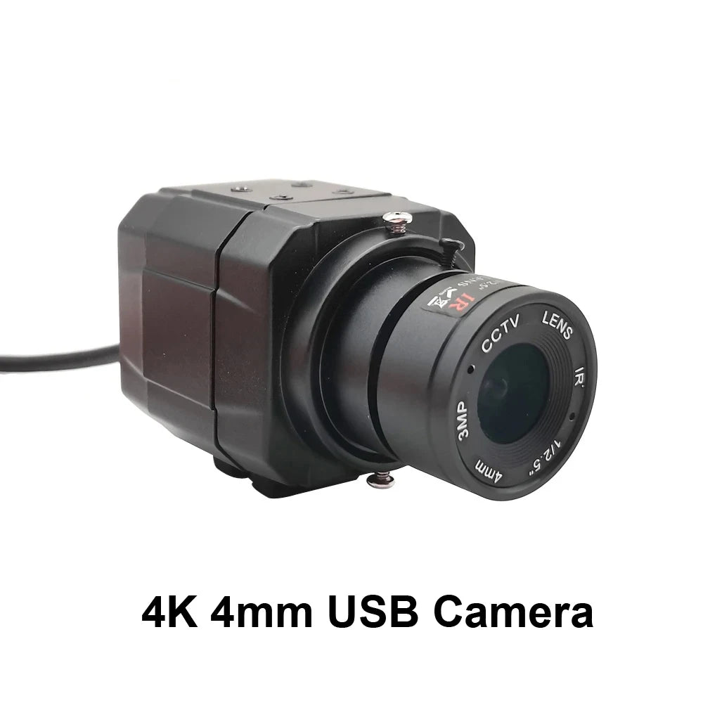 HD 4K USB Webcam With 2.8-12mm Varifocal Zoom Lens 2K 4MP PC Usb Video Camera UVC OTG Plug And Play For Live Streaming