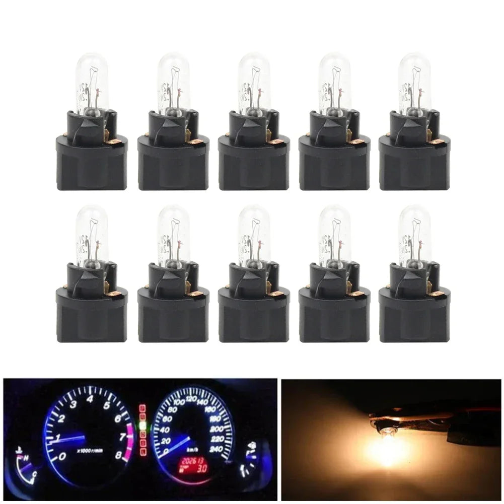 10Pcs T5 SMD LED Car Light Automobiles Light-emitting Diode Instrument Gauge Dashboard Light Bulbs Auto Interior Indicator Lamp