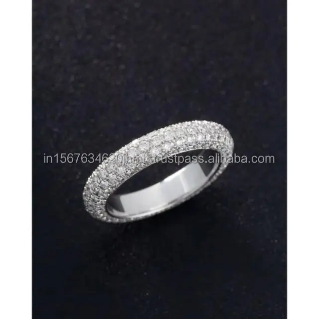 IGI Lab Grown Vintage 14k Yellow Gold Handmade Pave Setting Wedding/Engagement Ring Cut Diamond Unisex Fine Rings Anniversary