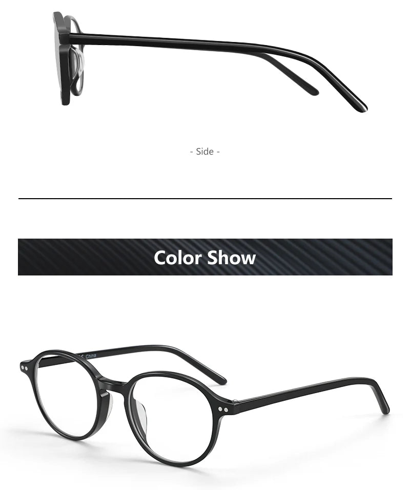 ZENOTTIC XS Size Unisex Ultralight Acetate Small Round Eyewear Anti Blue Light Blocking Computer Glasses Fashion Optical Frame