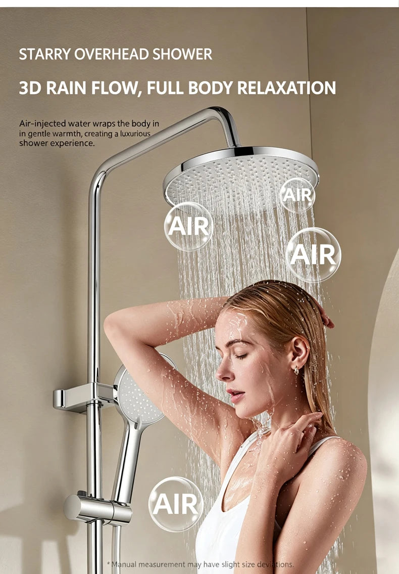 Modern Various Bathroom Shower Set Wall Mounted Aluminum Rainfall Shower Faucet Set Bathtub Showers Full Kit
