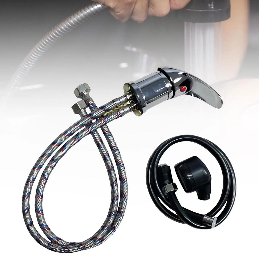 Shampoo Bowl Faucet and Sprayer Set Easy Installation for Rinse Basin Home
