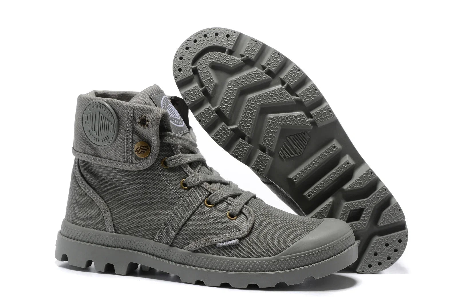 Original PALLADIUM Pallabrouse Green Sneakers Turn Men Women Workwear Ankle Boots Canvas Casual Shoes Walking Shoes Eur39-45