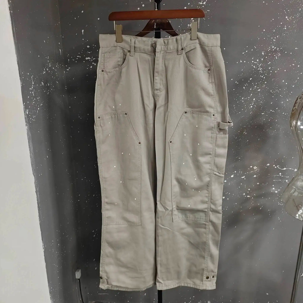 PFNW 2025 Autumn Men's Jeans Loose Long Pants Korea Fashion High Street Solid Color Male Wide Leg Trousers 28W9729