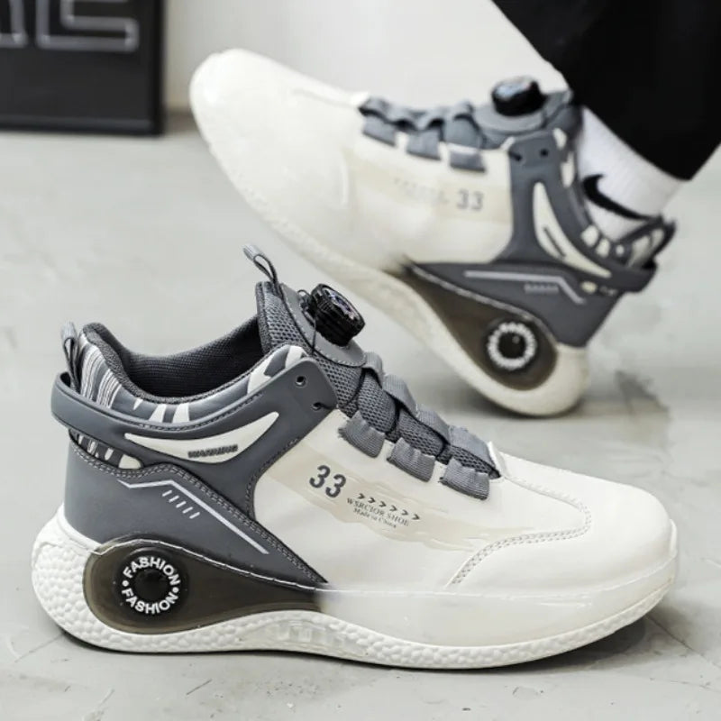 Trendy Men's Sports Running Shoes Designer New Rotating Buckle Comfortable Casual Sneakers Outdoor Basketball Shoes Tennis Shoe