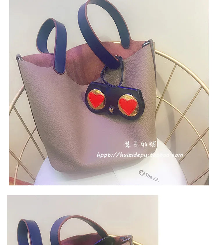 ins cartoon cute glasses case portable men and women sunglasses myopia glasses organizer bag protective sleeve glasses bag charm