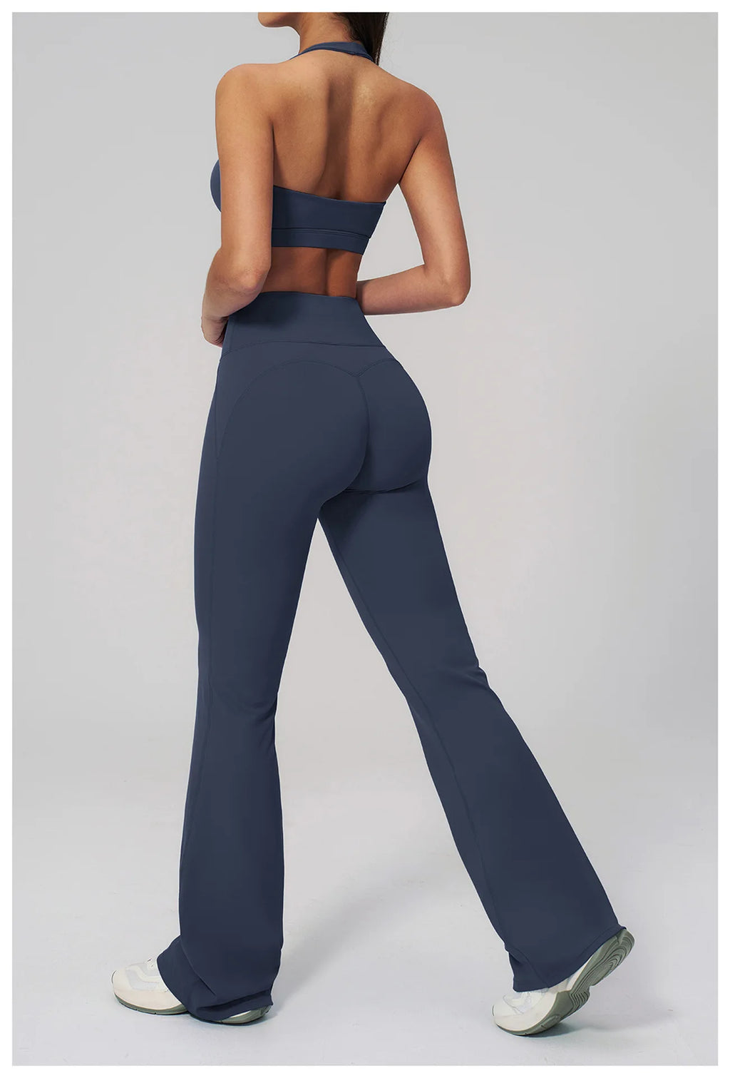 Women's Tracksuits 2PCS Flared Pants Yoga Set Gym Fitness Outfits Female Shockproof Sports Bra Yoga Workout Clothes Sports Sets