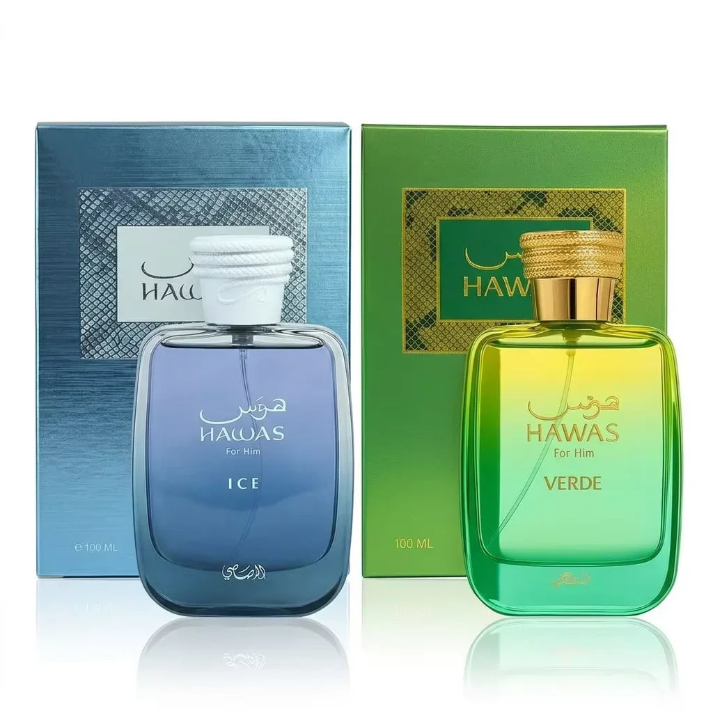 Rasasi Hawas Perfume Spray Ice Verde Thunder Lava Gold Eclat Kobra Long Lasting Eau de Parfum Scent For Men Women