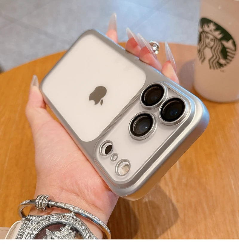 Luxury Soft Matte Phone Case For iPhone 11 12 13 14 15 16 17 18 Pro Max Plus Air Electroplating Silicone Bumper Back Cases Cover