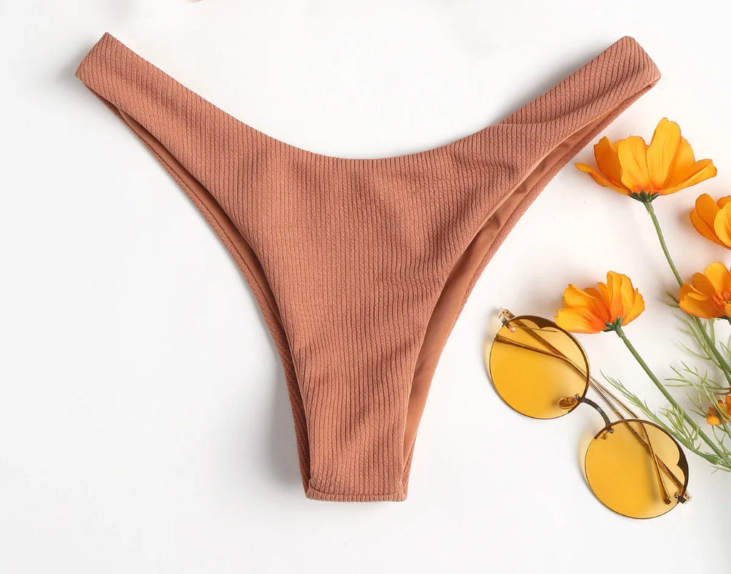 Summer Fashion Women Swimming Low Waist Bikini Bottoms Panties Ladies Sexy Bikini Bandage Shorts Bottom Swimsuit