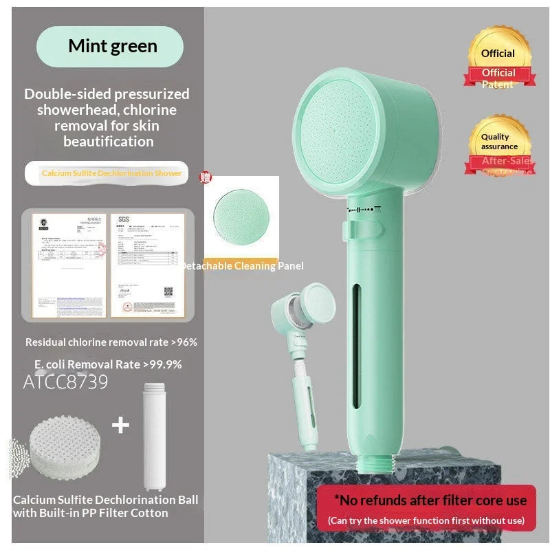 High Pressure Filter Shower Head, Dual Filtration Chlorine Removal Skin-Friendly