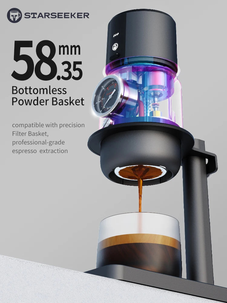 STARSEEKER Super58 Portable Electric Espresso Machine Travel Coffee Maker For Camping Car Coffee Maker With USB-C Bracket Tamper - Beauty