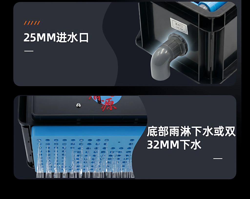 W5-fully automatic backwash filter fish pond fish tank rotary drum microfiltration machine 200 mesh filter screen gray 5000l/h