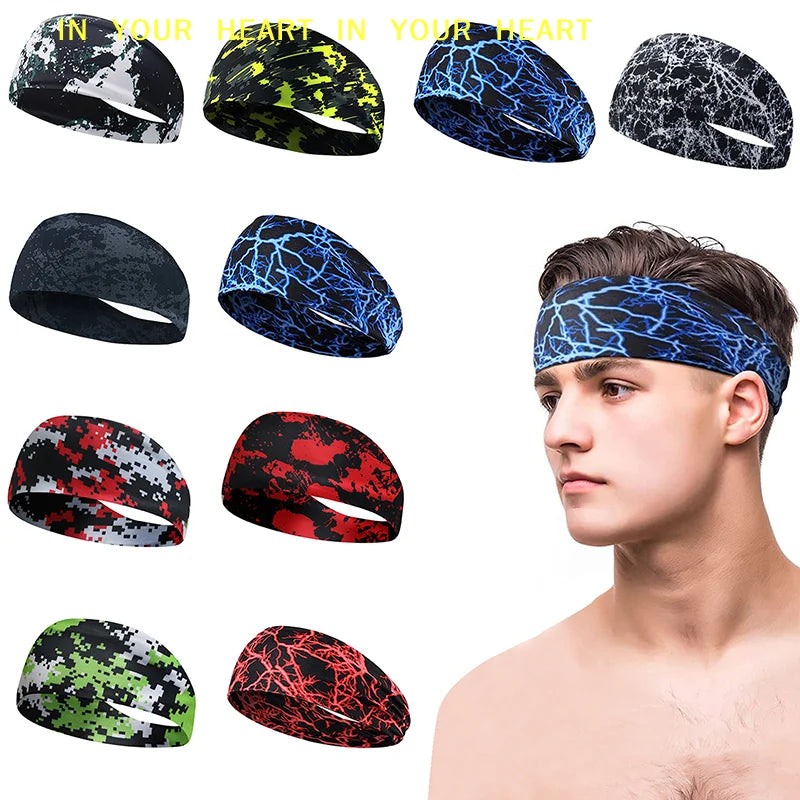 【X】1PCS Fitness Sweating Guide and Anti Sweating Band Running Headband Sports Sweating Absorbing Headband Hair Band
