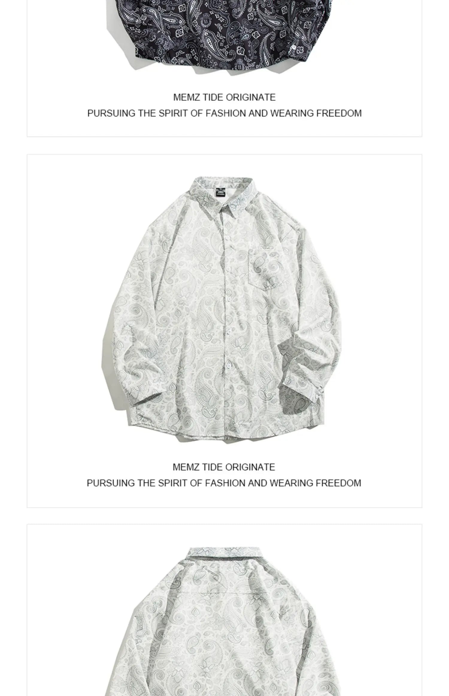 Memz Trendy Long Sve Loose Fit Collared irt for Men with Texture Embroidery Hong Kong Sle Versatile Faionable irt
