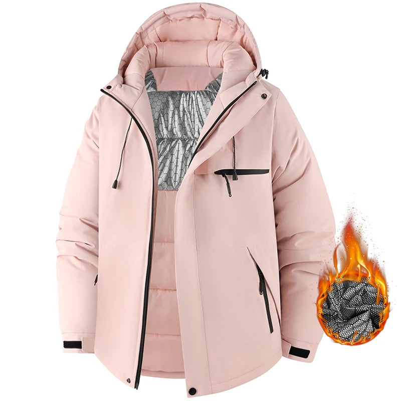 Men's Jacket Stand Collar Stamp Mens Parka Winter New Down Jacket Fleece Warm Jackets Men Business Leisure Coat Baseball Coats