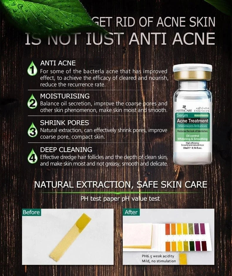 ARTISCARE Serum for Face 8pcs/Lot Hyaluron Acid Moisturizing Vitamain C Facial Essence Six Peptide Q10 EGF Skin Care