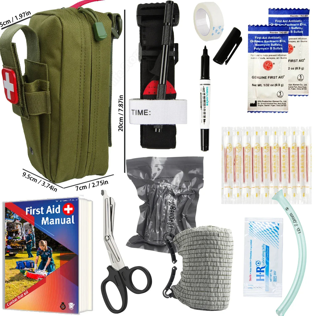 Emergency Survival Kit Gear First Aid Kit Admin Pouch EMT Camping Gear Tactical Trauma Molle EDC IFAK OUTdoor Tools