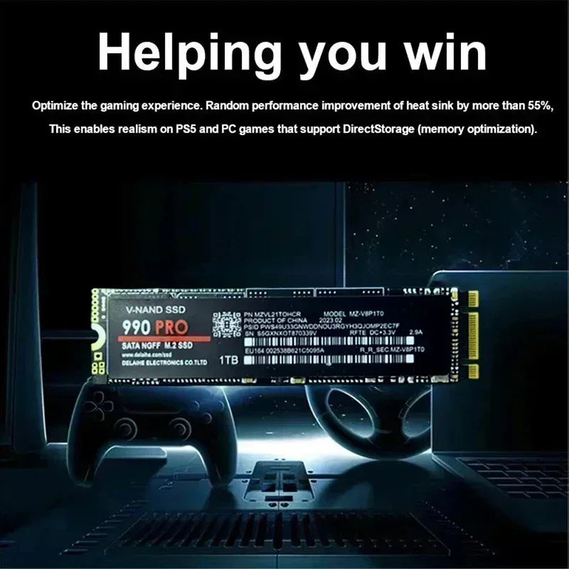 Original 980Pro 990Pro M.2 PCIe 4.0 NVMe SSD Up To 7400MB/s High Speed Internal Solid State Drive For Gaming Laptop Desktop PC