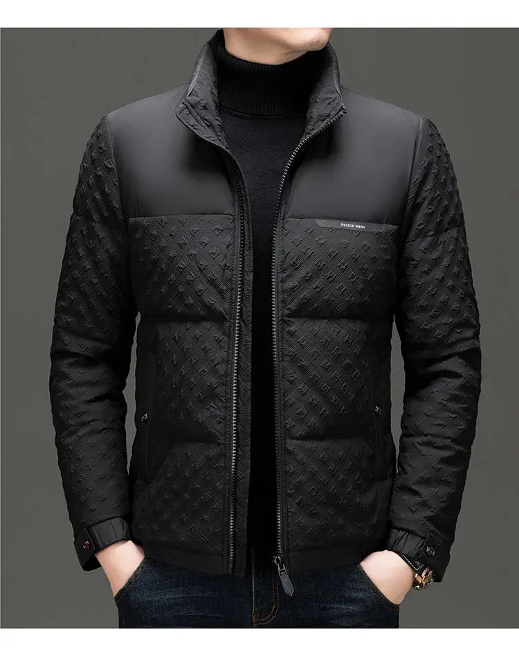 Winter New Men's Trendy Down Jacket Thickened Stand-up collar Duck Down Jacket short warm Coat
