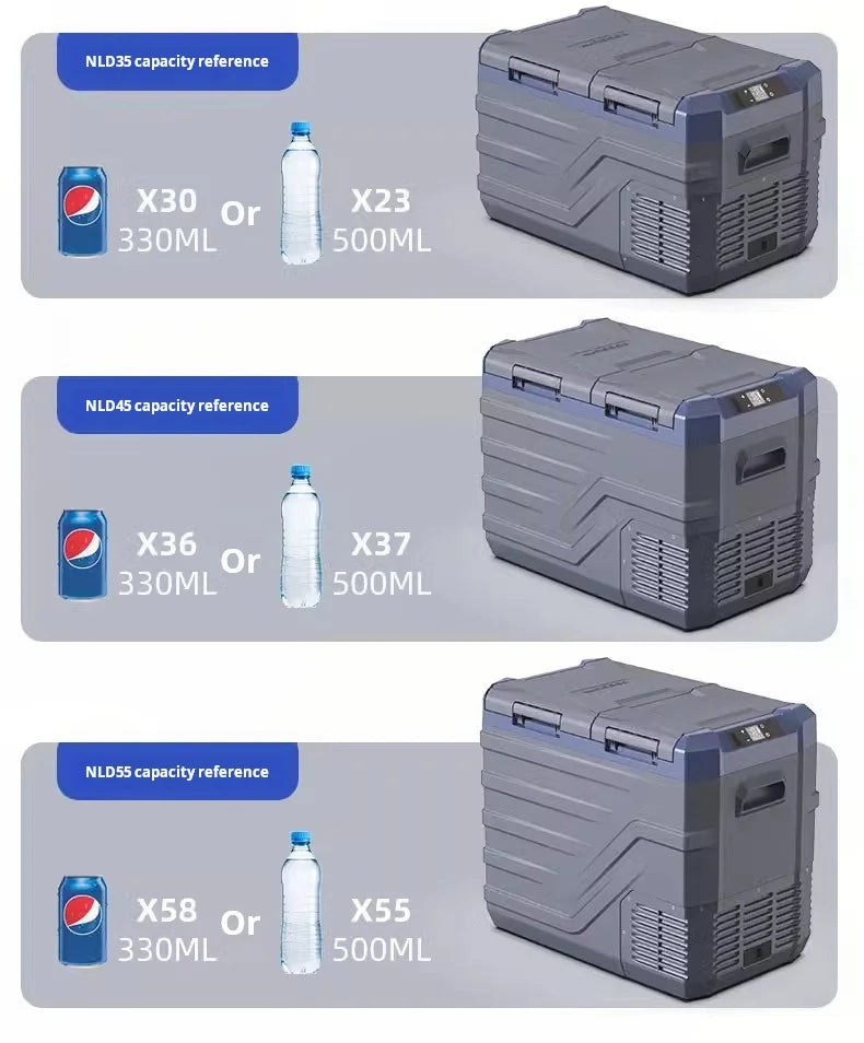 35L Car Fridge, 12V/24V Portable Refrigerator with APP Control, Compressor Cooler for RV/Truck/Camping, -20℃~20℃, Freezer