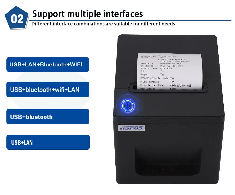 ATU&UTV80mm Desktop Thermal Printer Suitable Pharmacy Billing Station