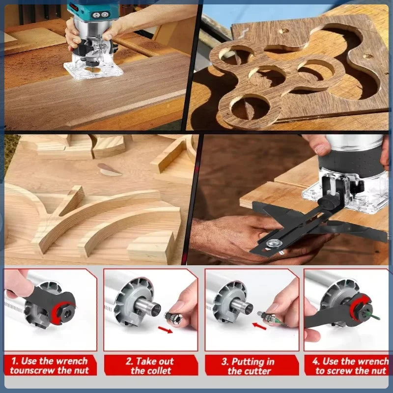 DRT50 Makita Cordless Trimmer Rechargeable Trimming Machine Brushless Slotting Tool Milling Woodwork Engraving Machine