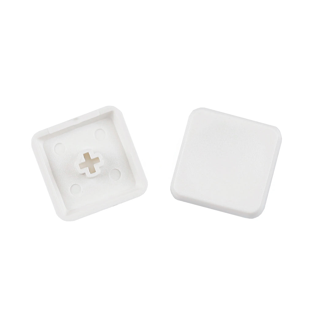 YMDK Square Round 1u Low Profile Blank Black White Keycaps PBT Material DIY for 1350 Switches Mechanical Keyboard