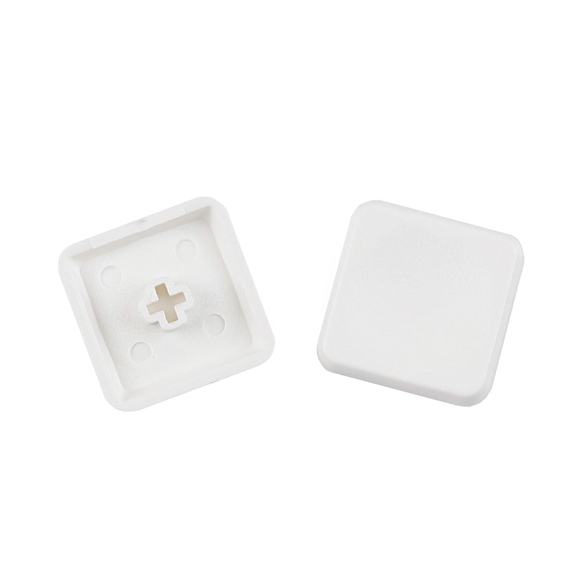 YMDK Square Round 1u Low Profile Blank Black White Keycaps PBT Material DIY for 1350 Switches Mechanical Keyboard