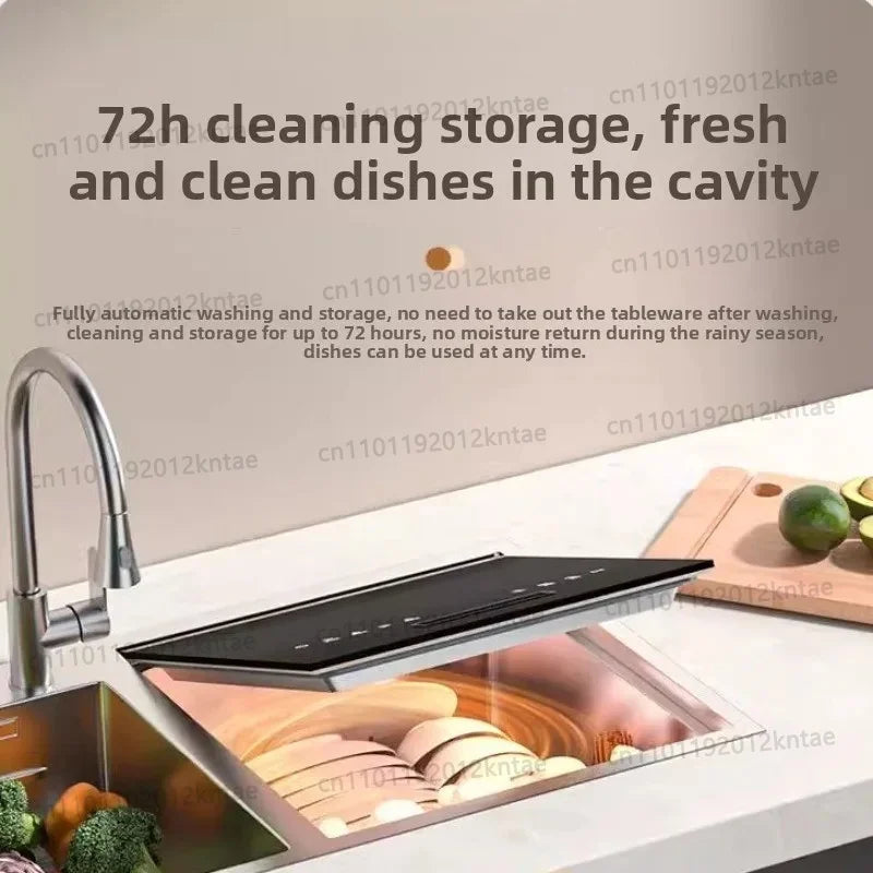 Integrated sink, dishwasher, integrated fully automatic kitchen, embedded washing fruits and vegetables
