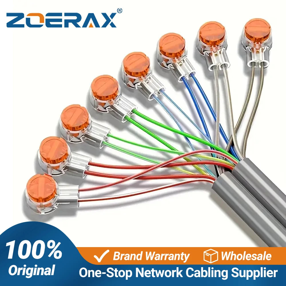 ZoeRax 100PCS K1 K2 K3 Connector Wire Splice Connector RJ45 RJ11 Wiring Ethernet Telephone Cable Cord UY2 Network Cable Terminal