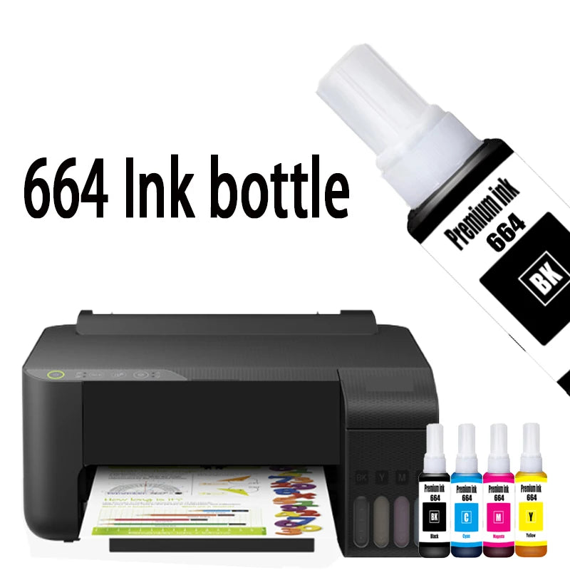 664 Refill ink Premium Ink for Epson T6641 T6642 T6643 T6644 ET-2500, 2550, 4500, 4550, 2600, 2650, 3600, 1650 Printer