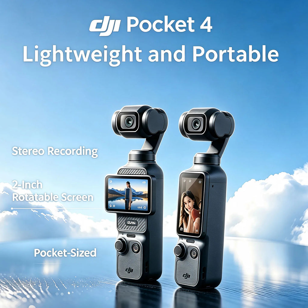 DJI Osmo Pocket 4 Standard combo,4K/6K Pocket Gimbal Camera All New with 1-Inch Sensor 107GB Storage ActiveTrack 7.0 for Vloggers