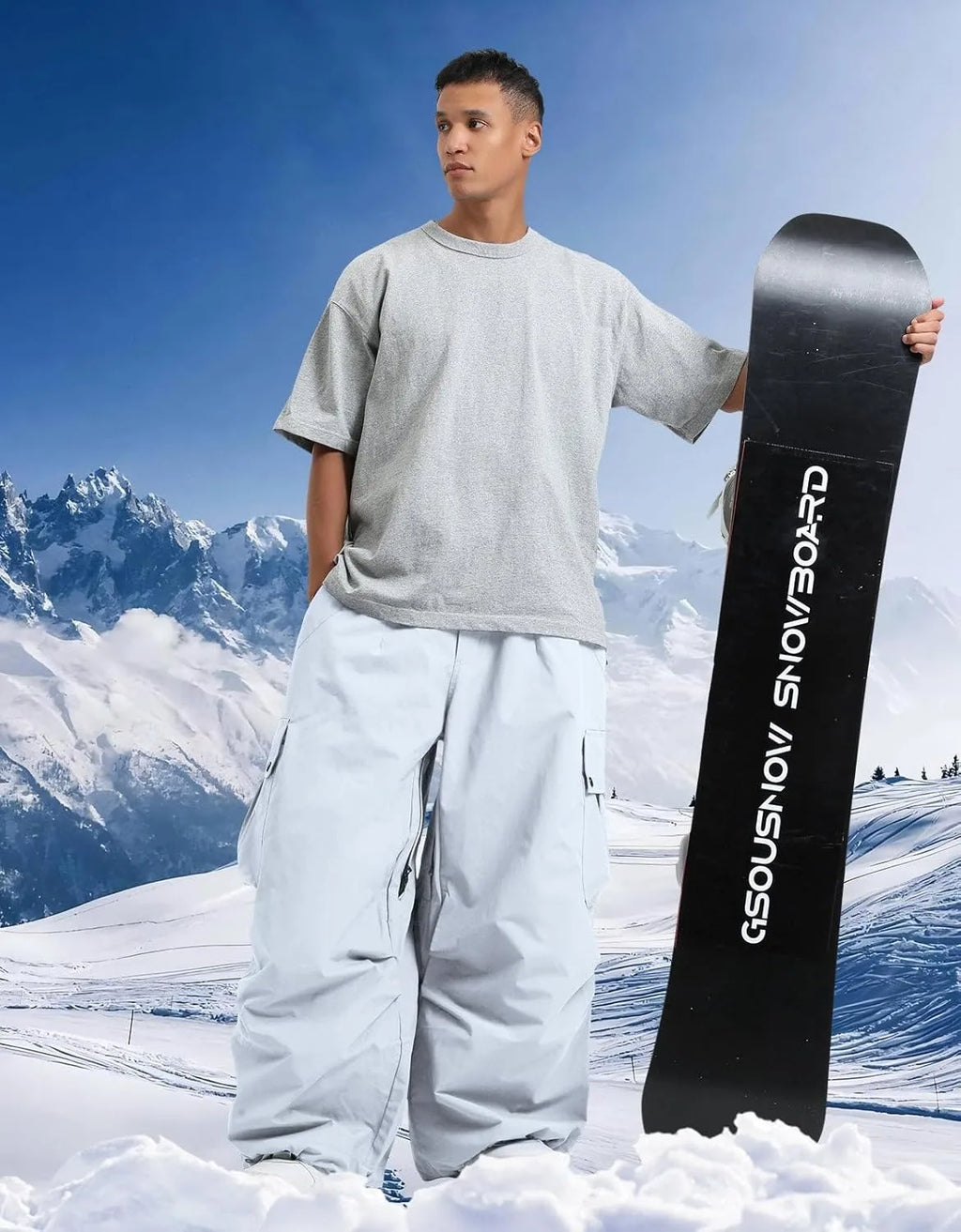GSOU SNOW 2025 Loose Skiing Pants Snowboard Sport Trousers Outdoor Waterproof Windproof Ski Wear Winter Warm Female Ski Britches