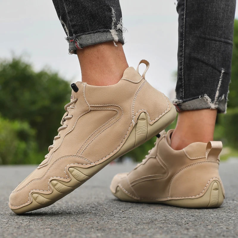 Men's Casual Leather Fashionable One Foot Loafers Brand Sneakers Boat Shoes Hiking Boots Cowboy Boots For Men Ankle Boots 2025