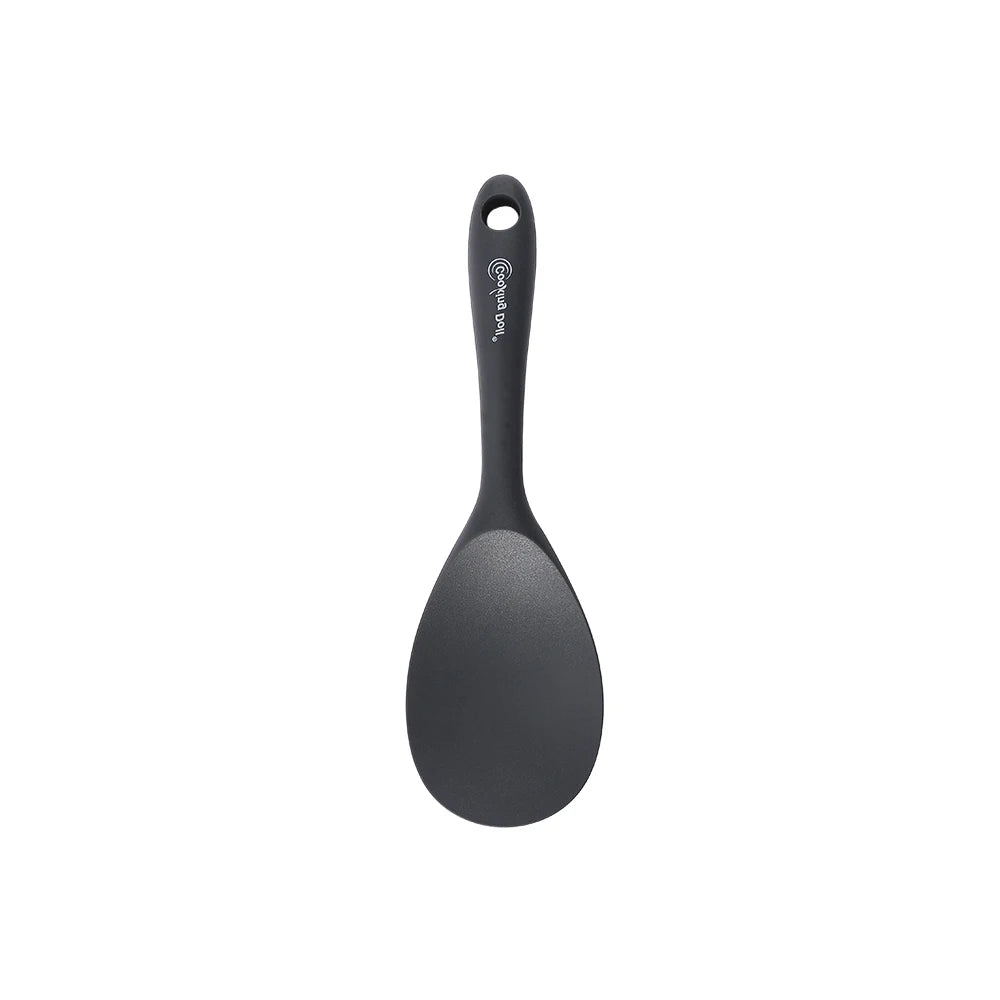 Thickened gray silicone kitchen utensils, kitchen spatula, soup spoon, kitchen multifunctional cooking silicone spatula