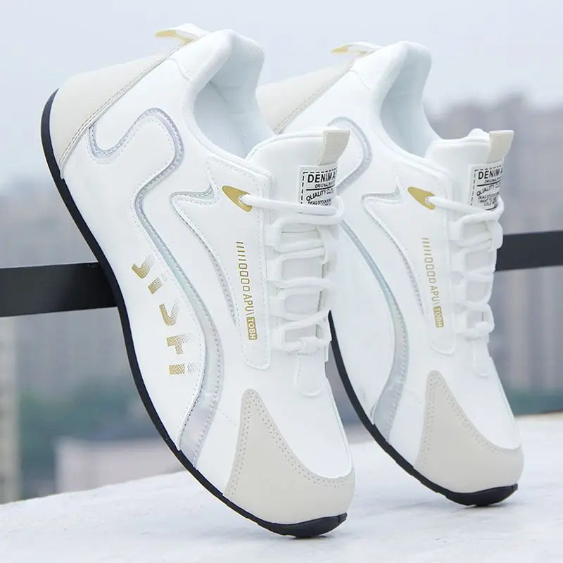2026 New Leather Men Shoes Breathable Solid Color Shoes Trendy Anti Slip Shoes Waterproof Travel Casual Sneakers Zapatos