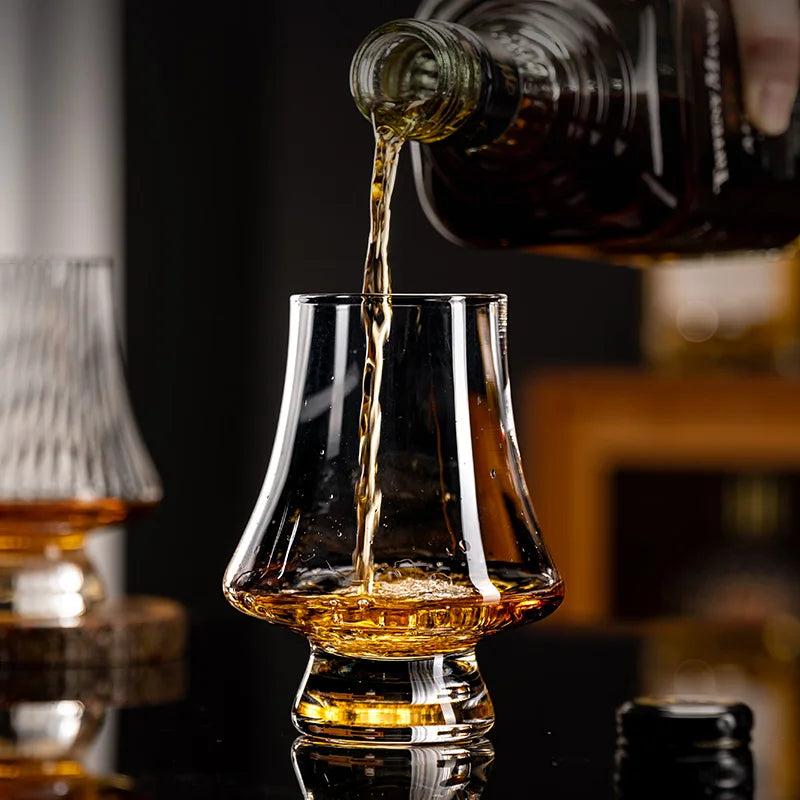 2/4pcs Tasting Glasses Set Of 250ml Lead-free Crystal Glass Whiskey Cup Smelling Wine Glasses Cocktail Glasses Bar Restaurant