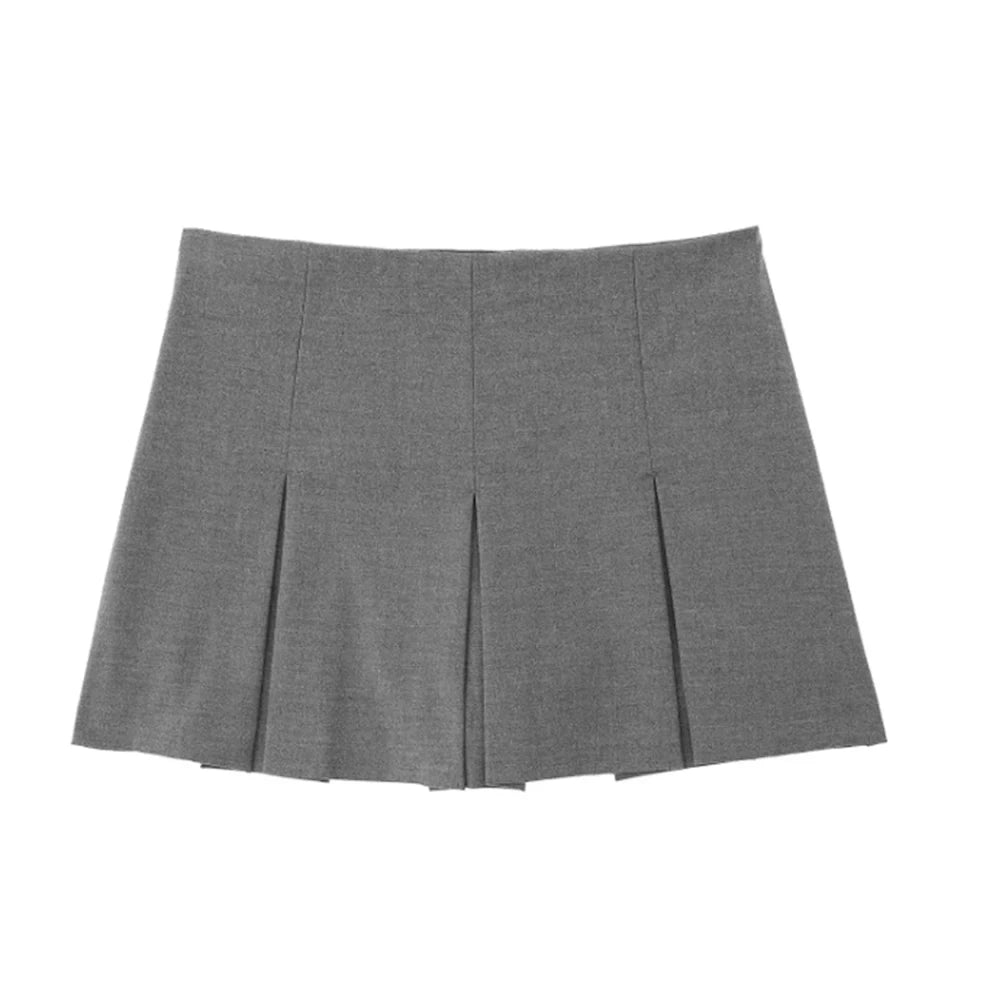 MUJER 2025 Pleated Skirt Shorts for Women High Waist Mini Shorts Women Summer Basic Skort for Women Holiday Casual Ladies Shorts
