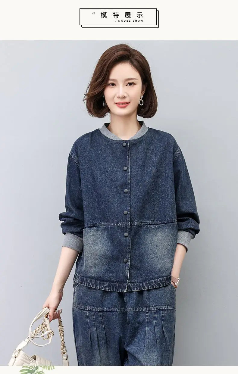 Retro Denim Coat For women Short style Spring autumn Thin 2026 New Loose Cowboy Baseball Jackets Women's Casual Tops Clothes