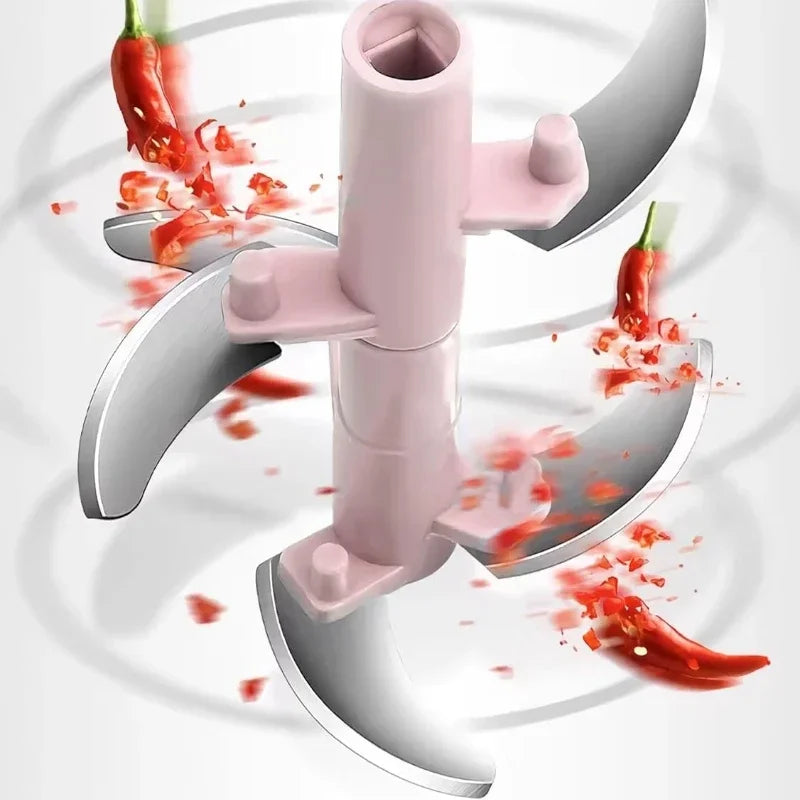 Manual Garlic Chopper & Vegetable Slicer – 500/1000 ml Fruit Crusher, Kitchen Blender & Meat Grinder