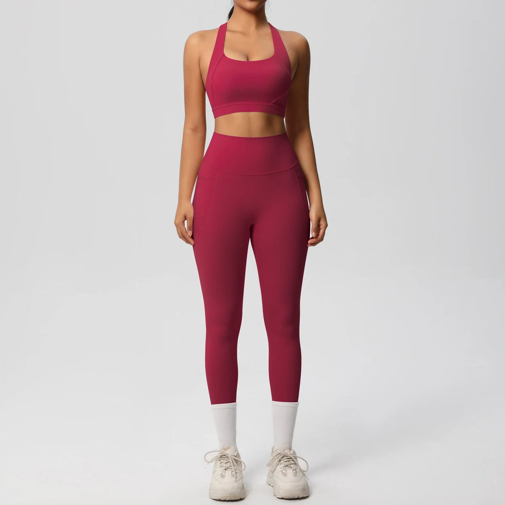 Yoga Suit Sports Set Womens Sportswear Sports Women's Yoga Bra Tummy Control Slimming Booty Leggings Women's Tracksuit