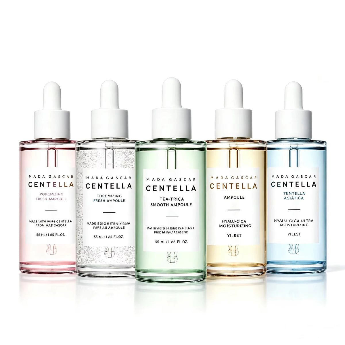SKIN1004 Madagascar Centella Hyalu Cica First Ampoule 100ml Korean Serum 5 Types Hyaluronic Acid Hydrating Plumping Glow Skin