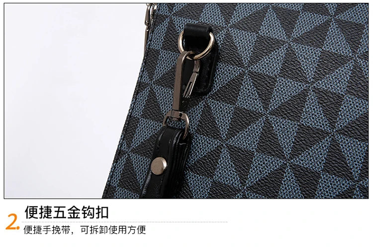 2026 New Men's Business Casual Clutch Bag Fashion Shark Print Envelope Bag Wallet Phone Bag Large Capacity Men's Gifts Pouch Pho