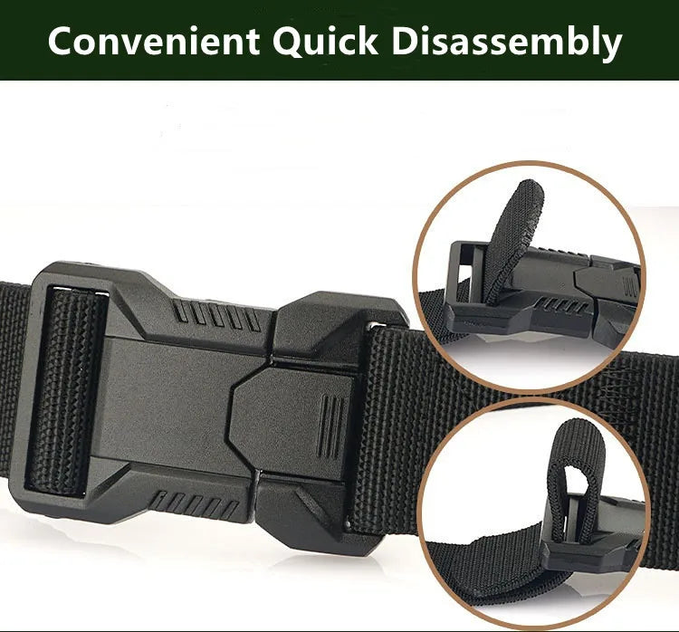 1pc Lightweight Tactical Quick-Release Buckle Belt Workwear Wear-resistant Outdoor Commuting Military Training Pants Belt