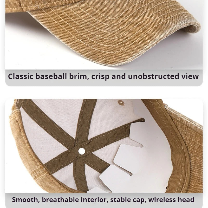 URBANCREW Washed Cotton Baseball Cap – Adjustable Streetwear Hat